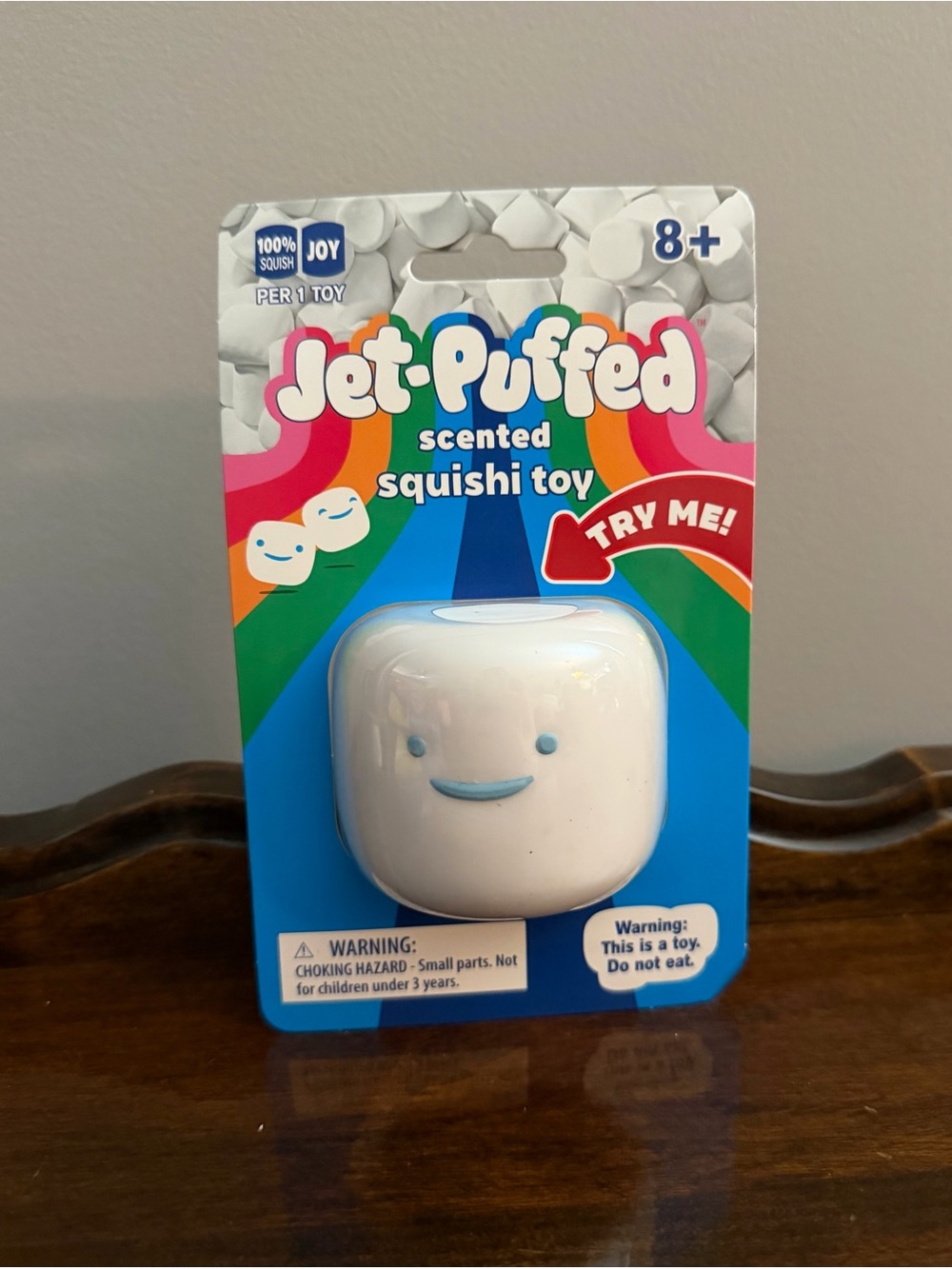 Jet-Puffed Marshmallow Scented squishi toy - size of a jumbo marshmallow